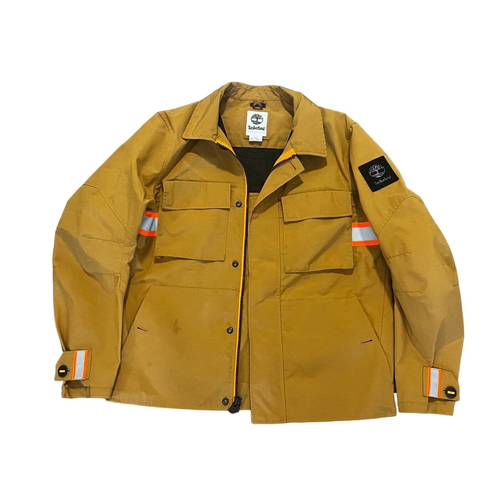 Timberland Rebotl Jacket Mens Medium Water Resistant Reflector Windbreaker SZ M